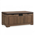 Garten-Aufbewahrungsbox 152 x 73 x 70 cm Kunststoff Braun mit Klappdeckel in Holzoptik