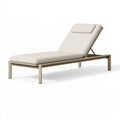 Gartenliege 200 x 70 cm mit Metallgestell in Beige verstellbar