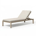 Gartenliege 200 x 70 x 35 cm Metall Beige verstellbare Rückenlehne