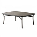 Gartentisch 120 x 70 x 45 cm Metall Schwarz/Grau - rechteckiger Outdoor-Couchtisch im modernen Stil