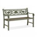 Gartenbank 122 x 60 x 89 cm Metall Grün mit Blumenornamenten